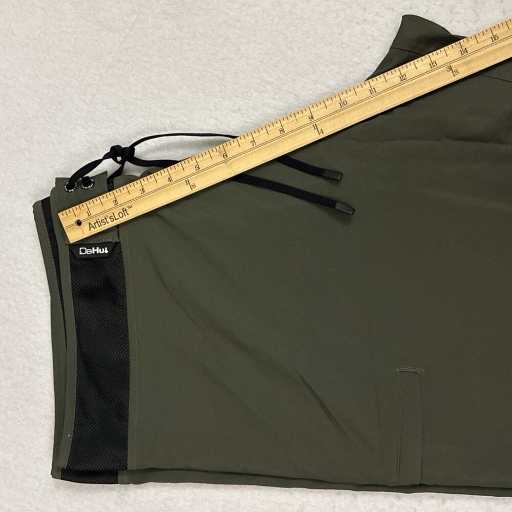 Da Hui Board Shorts Men’s Size 38 Olive Green Tribal Surf Swim - Picture 5 of 10